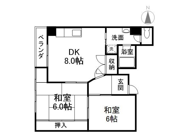 コスモ26の物件間取画像