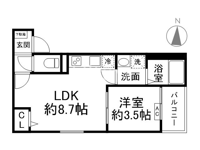 仮称）山科区東野中井ノ上町APの物件間取画像