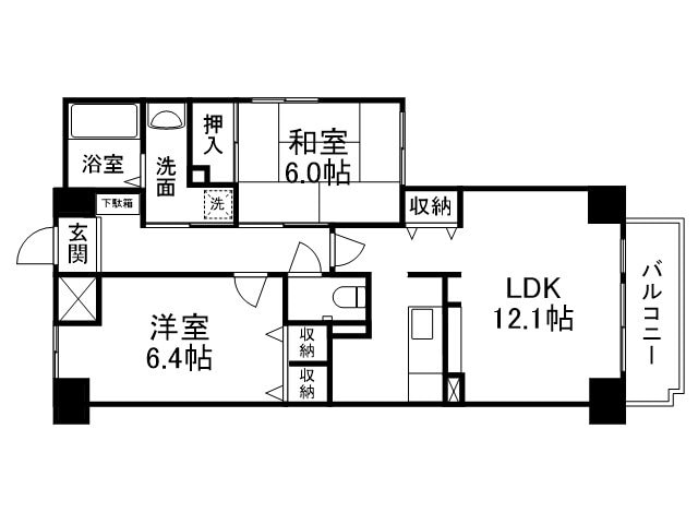 ロザーンジュ堀川の物件間取画像