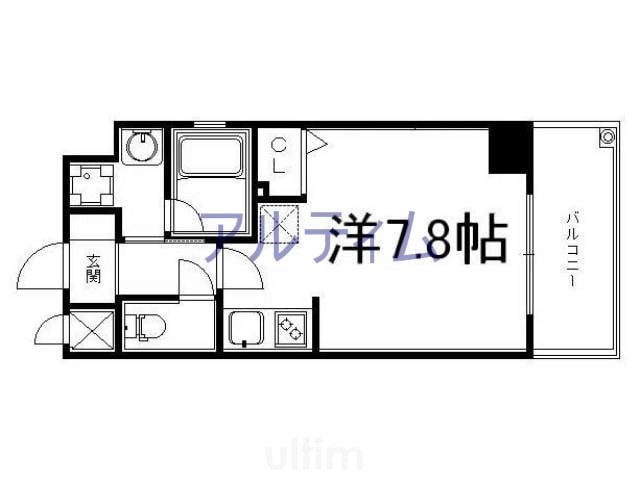 ベラジオ四条大宮IIの物件間取画像