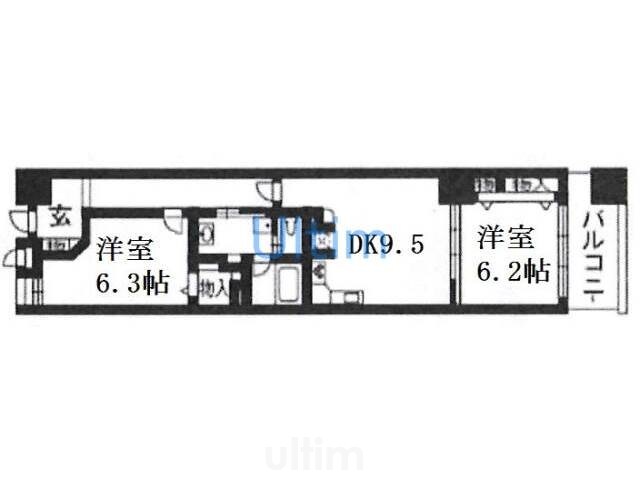 アパガーデンスクエア四条烏丸の物件間取画像