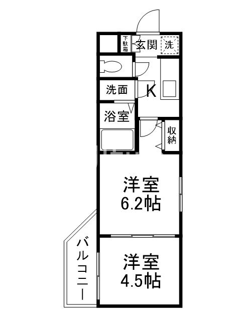 MJC京都西大路Iの物件間取画像