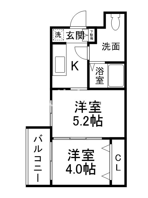 MJC京都西大路Iの物件間取画像