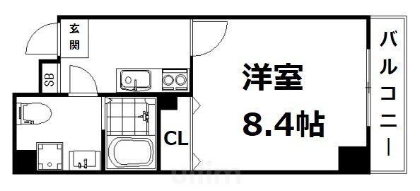 サクシード伏見京橋の物件間取画像