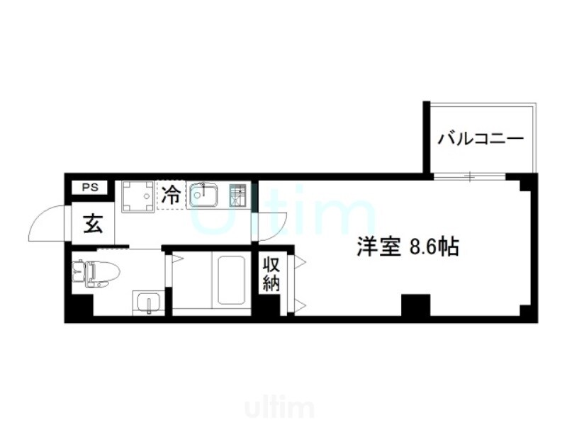 フラッティ大徳寺南の物件間取画像