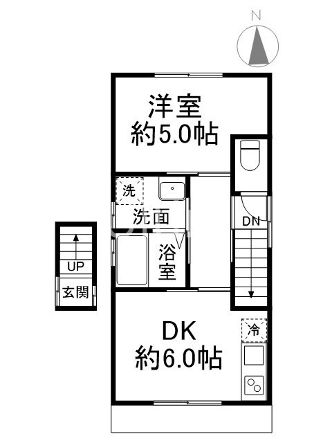 西ノ京円町アパートの物件間取画像