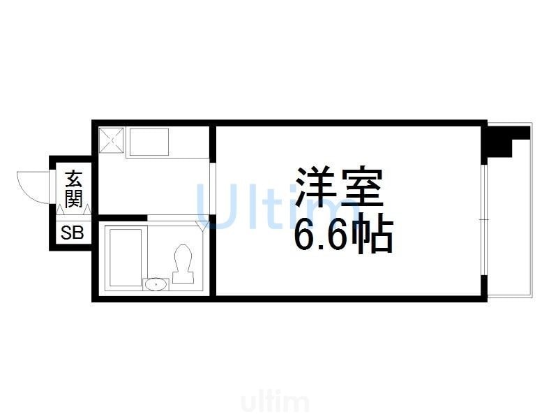 朝日プラザ三条口の物件間取画像