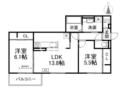 （仮称）D-room京都市下京区東魚屋町の物件間取画像