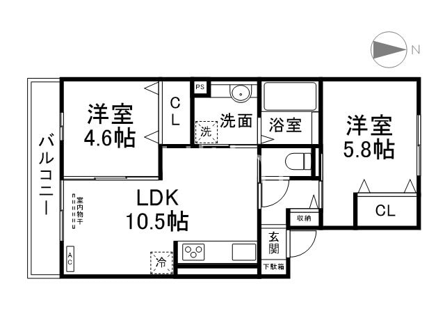 シャンポール雅の物件間取画像