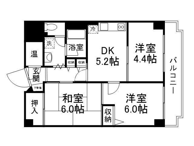 四条高倉スカイハイツの物件間取画像