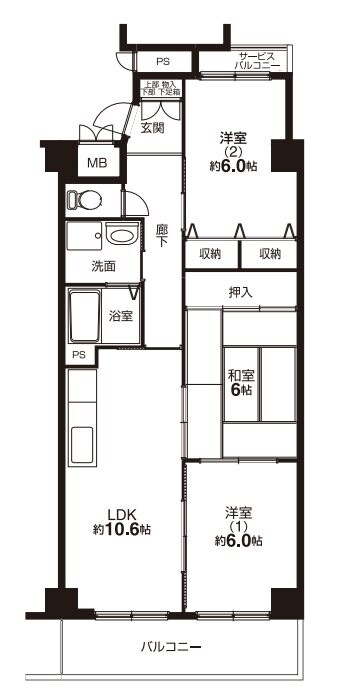 グランディール堀川の物件間取画像