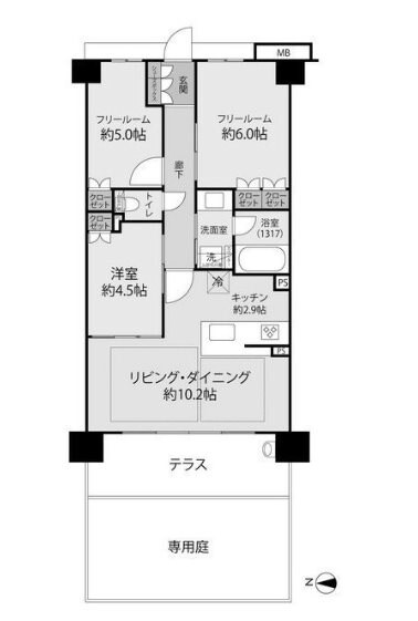 クレヴィア京都四条後院通の物件間取画像