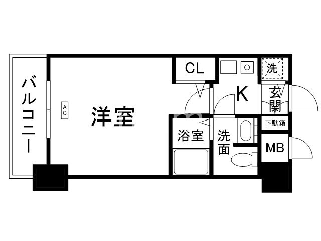 リーガル京都河原町五条の物件間取画像