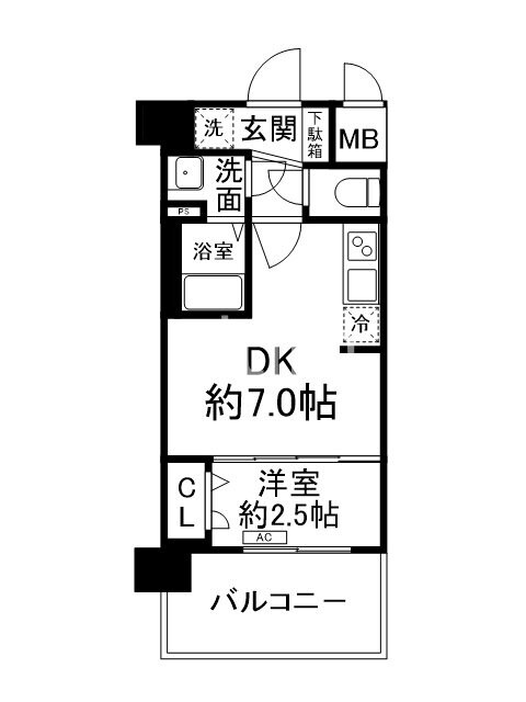 ソルテラス京都勧進橋PARK SIDEの物件間取画像