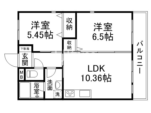 サンハイツ花水木の物件間取画像