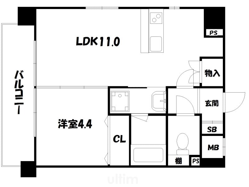 京まちなか湖月の物件間取画像