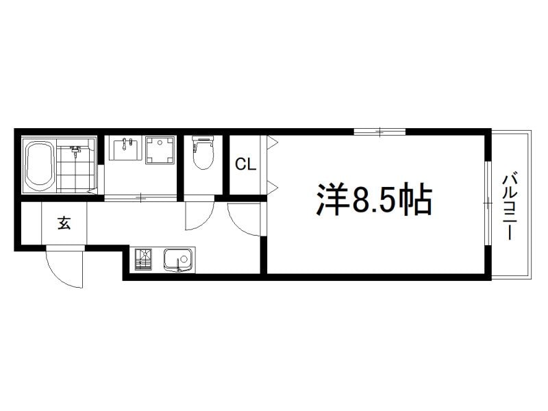 サクシード西大手筋の物件間取画像