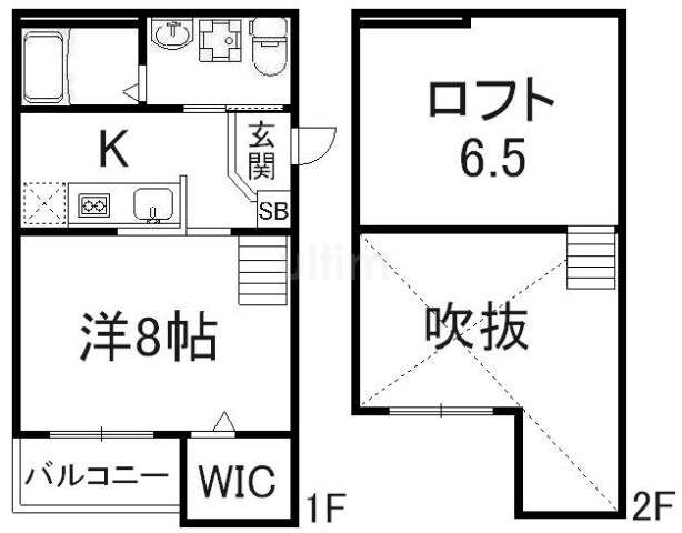 ケイティハイツIIの物件間取画像