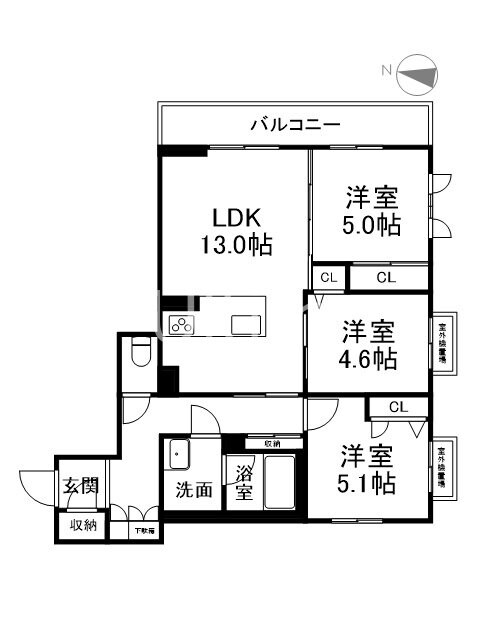 シャーメゾングラン西京極の物件間取画像