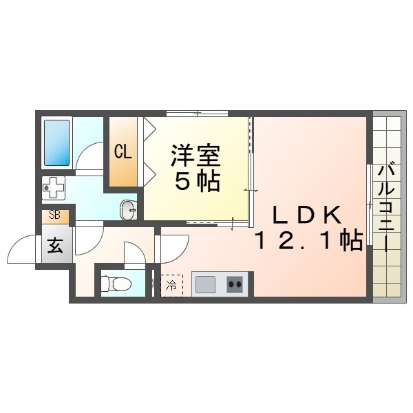 ル―セス甲子園の物件間取画像