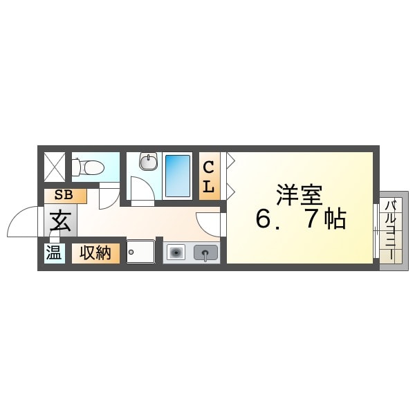 イースト夙川の物件間取画像