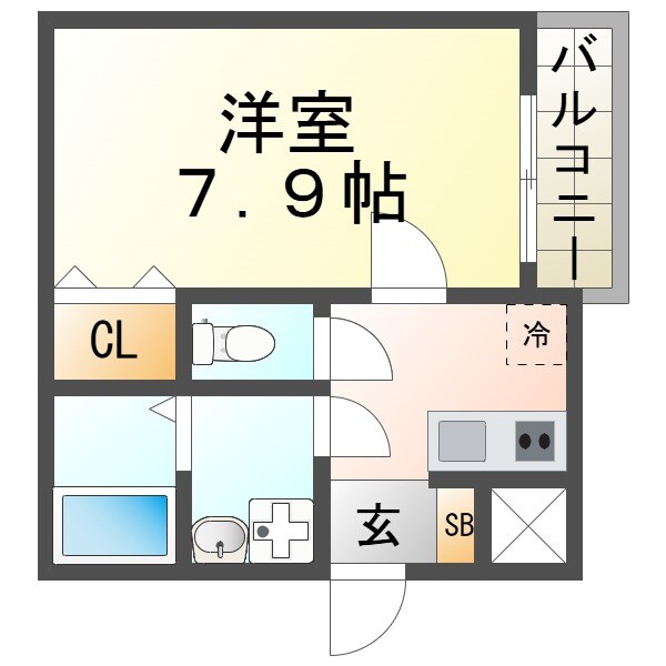 シエテ立花駅前の物件間取画像