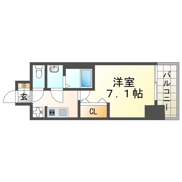 フレシール昭和通の物件間取画像
