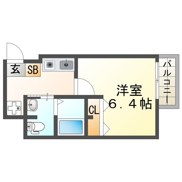 SWISS立花の物件間取画像