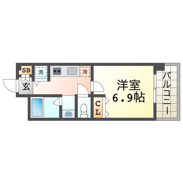 アプリーレ西宮武庫川の物件間取画像