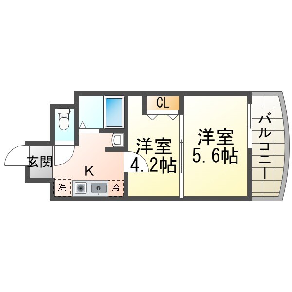 プレステージ立花の物件間取画像