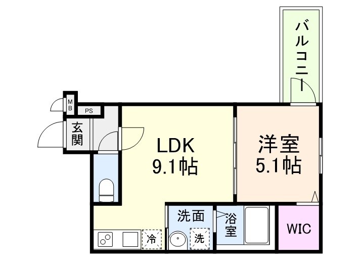 フジパレス西宮西福町Ⅱ番館の物件間取画像