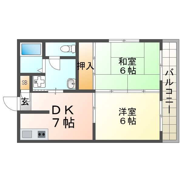 カーサピネータの物件間取画像