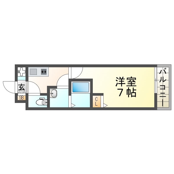 AⅡ南武庫之荘の物件間取画像