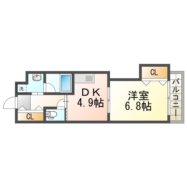 アミティ武庫之荘の物件間取画像