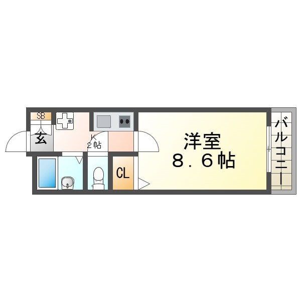 エスポワール西宮北口の物件間取画像