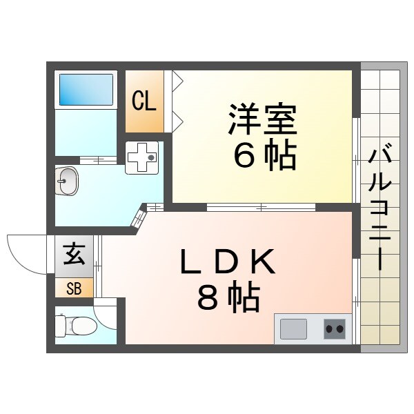 ガーデンプレス南武庫之荘の物件間取画像