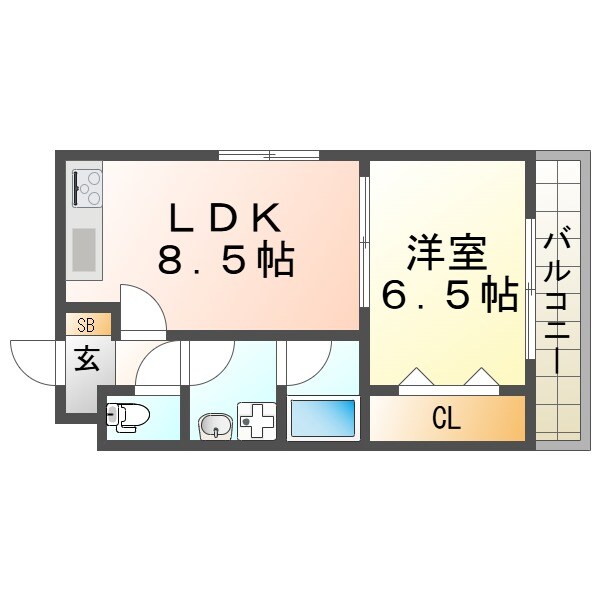 リバー武庫之荘の物件間取画像