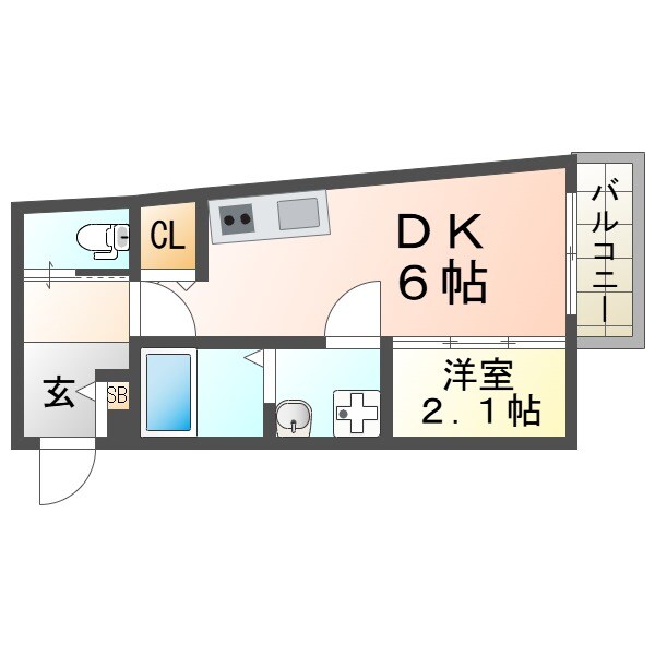 D-3西宮鳴尾の物件間取画像