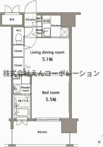 エンクレスト薬院LUCEの物件間取画像