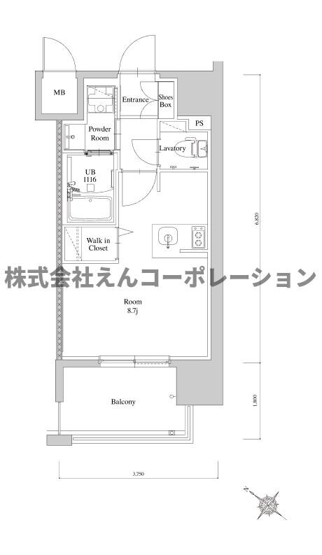 博多駅 徒歩19分 2階の物件間取画像