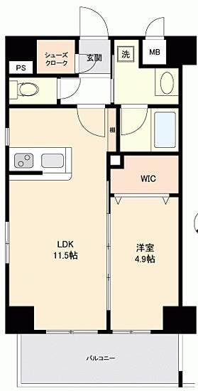 プレスタイル博多駅南の物件間取画像