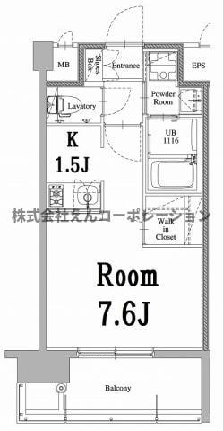 エンクレスト天神LARKの物件間取画像