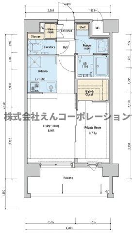 ネストピア福岡空港駅前の物件間取画像