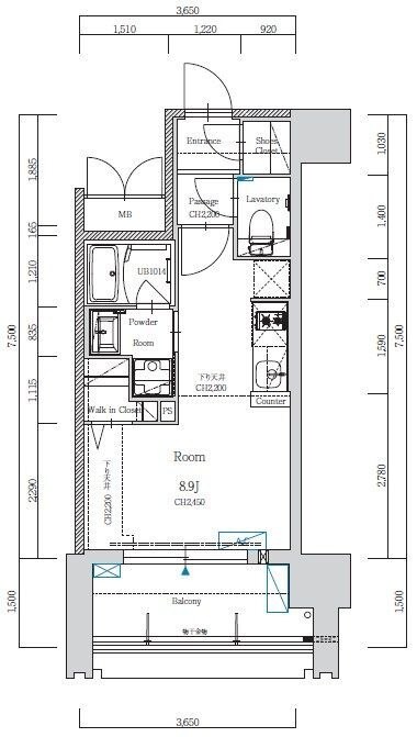 西鉄平尾駅 徒歩2分 5階の物件間取画像