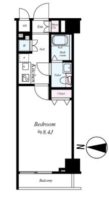 Rising place錦糸町の物件間取画像