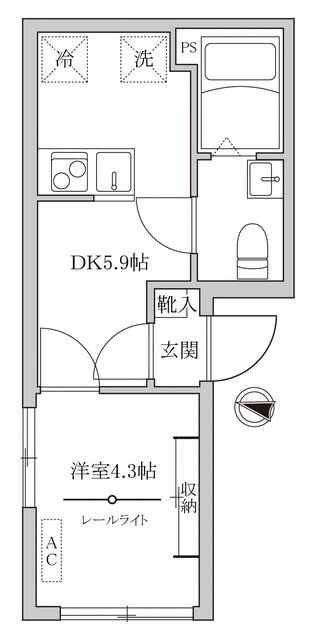 オレア浅草東の物件間取画像