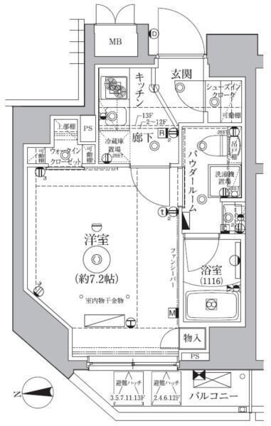 レアライズ浅草Ⅳの物件間取画像