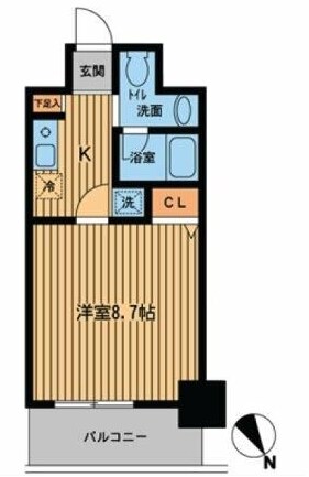 プライムアーバン門前仲町の物件間取画像