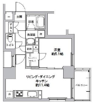 ライジングプレイス西浅草の物件間取画像