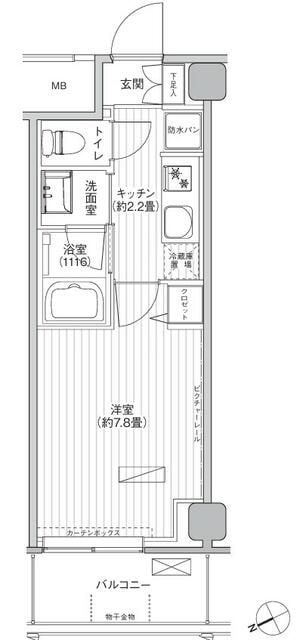 ヒューリック浅草橋江戸通の物件間取画像